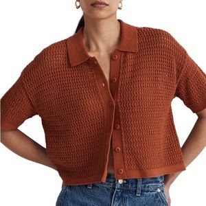 Madewell Crochet Button Up Top